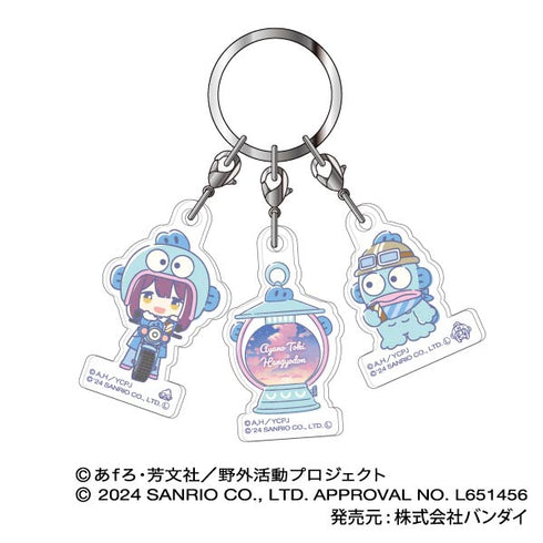 『ゆるキャン△ SEASON3×サンリオキャラクターズ』3連アクリルキーホルダー  06 土岐綾乃×ハンギョドン